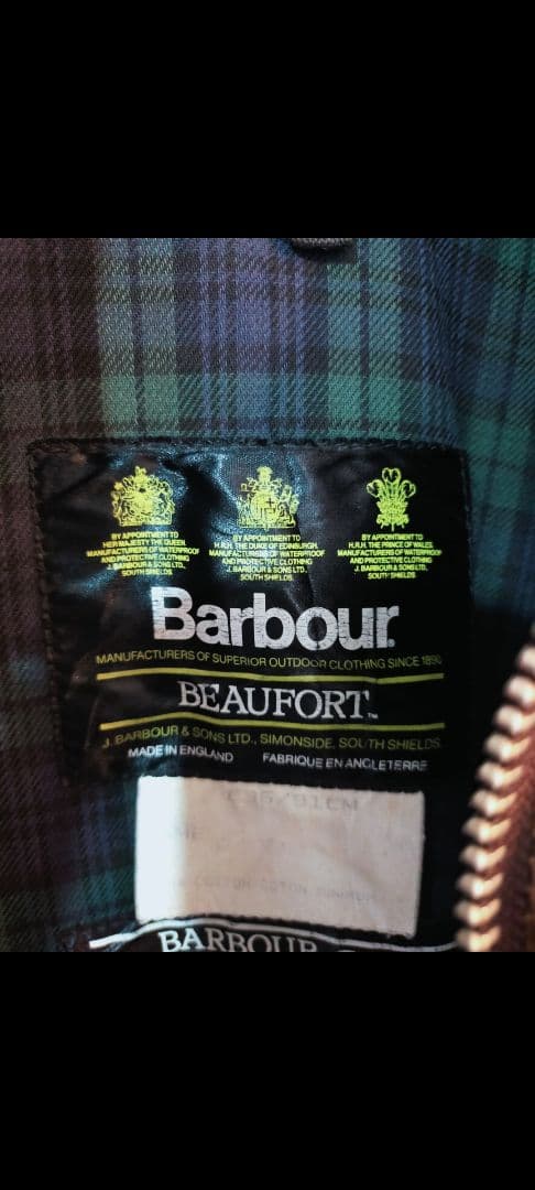 90s Barbour バブアー ビューフォート 36 3ワラント