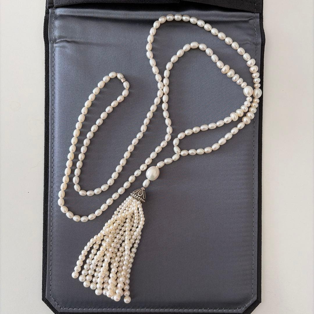 Tiffany & Co. ホワイトパールタッセルネックレス