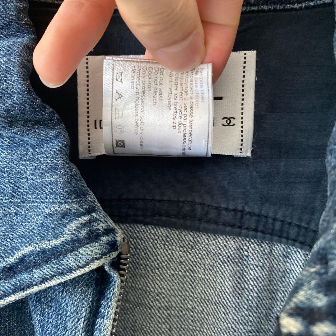 CHANEL サイドラインロゴデニムジャケット