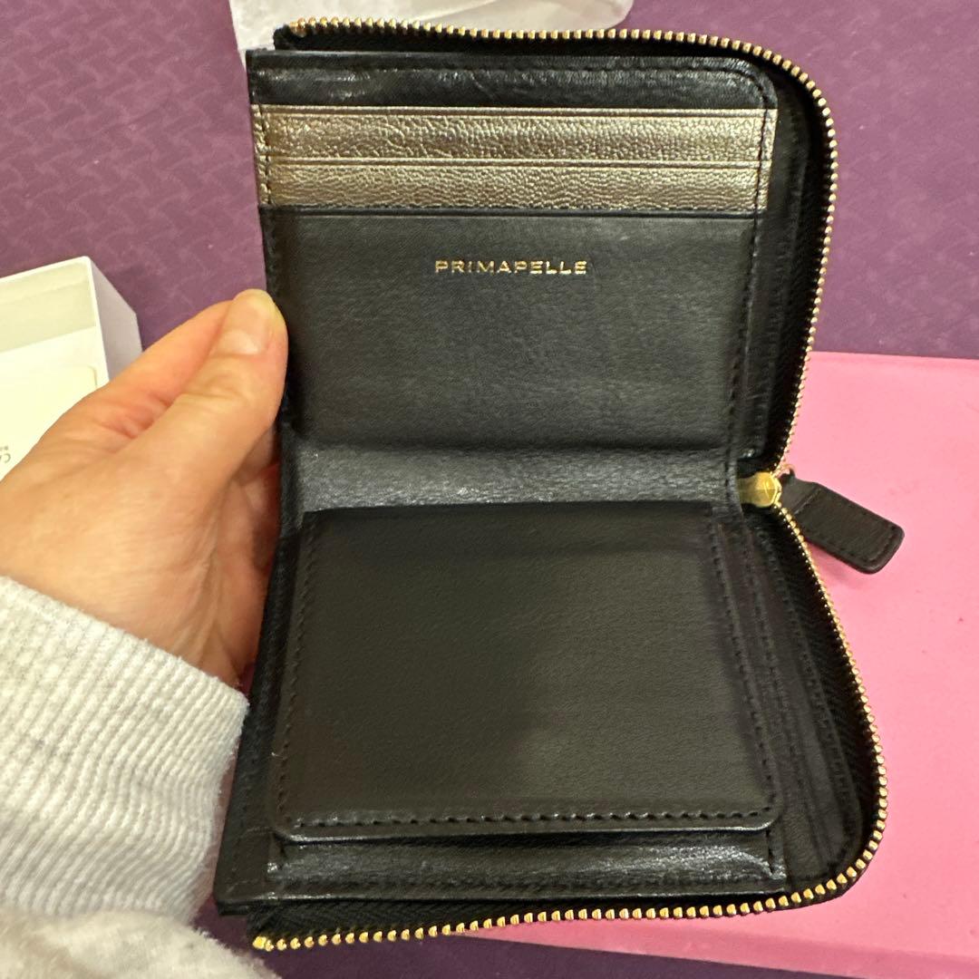 【yama様ご売約済】PRIMAPELLE ラムレザージッパーミニウォレット
