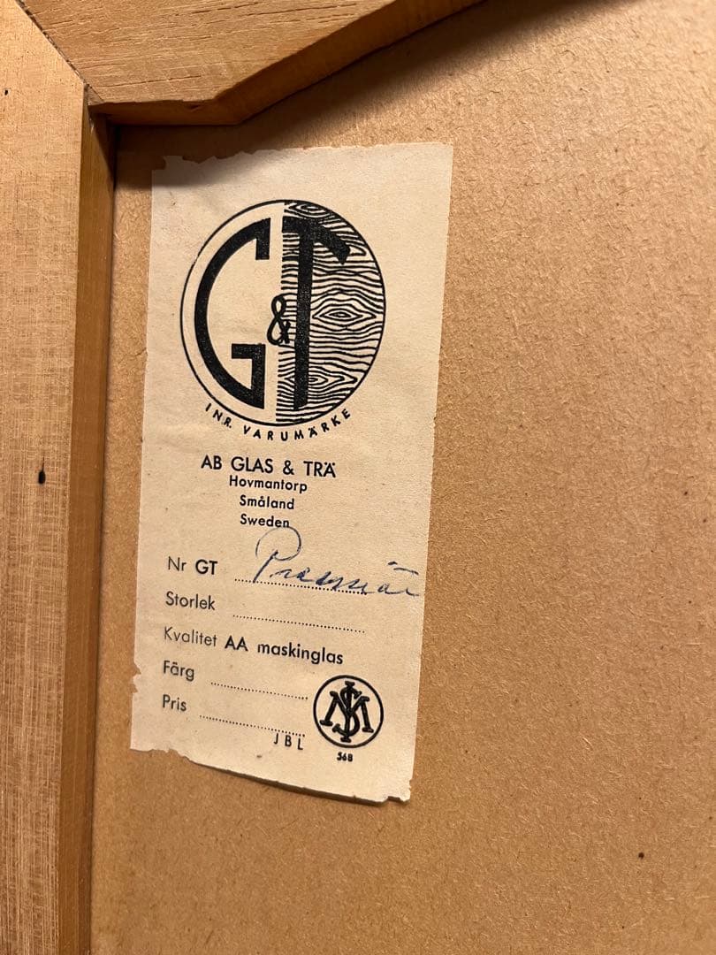 北欧ヴィンテージ ミラー オーク材 1950〜1960年 スウェーデン製