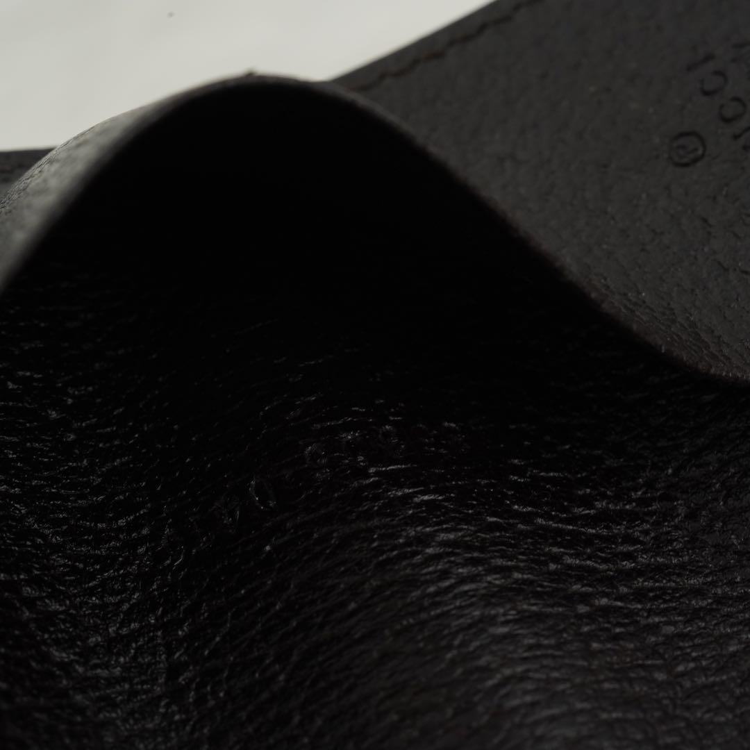 極美品　GUCCI グッチ　6連キーケース　三つ折り　レザー　GG柄　マーモント