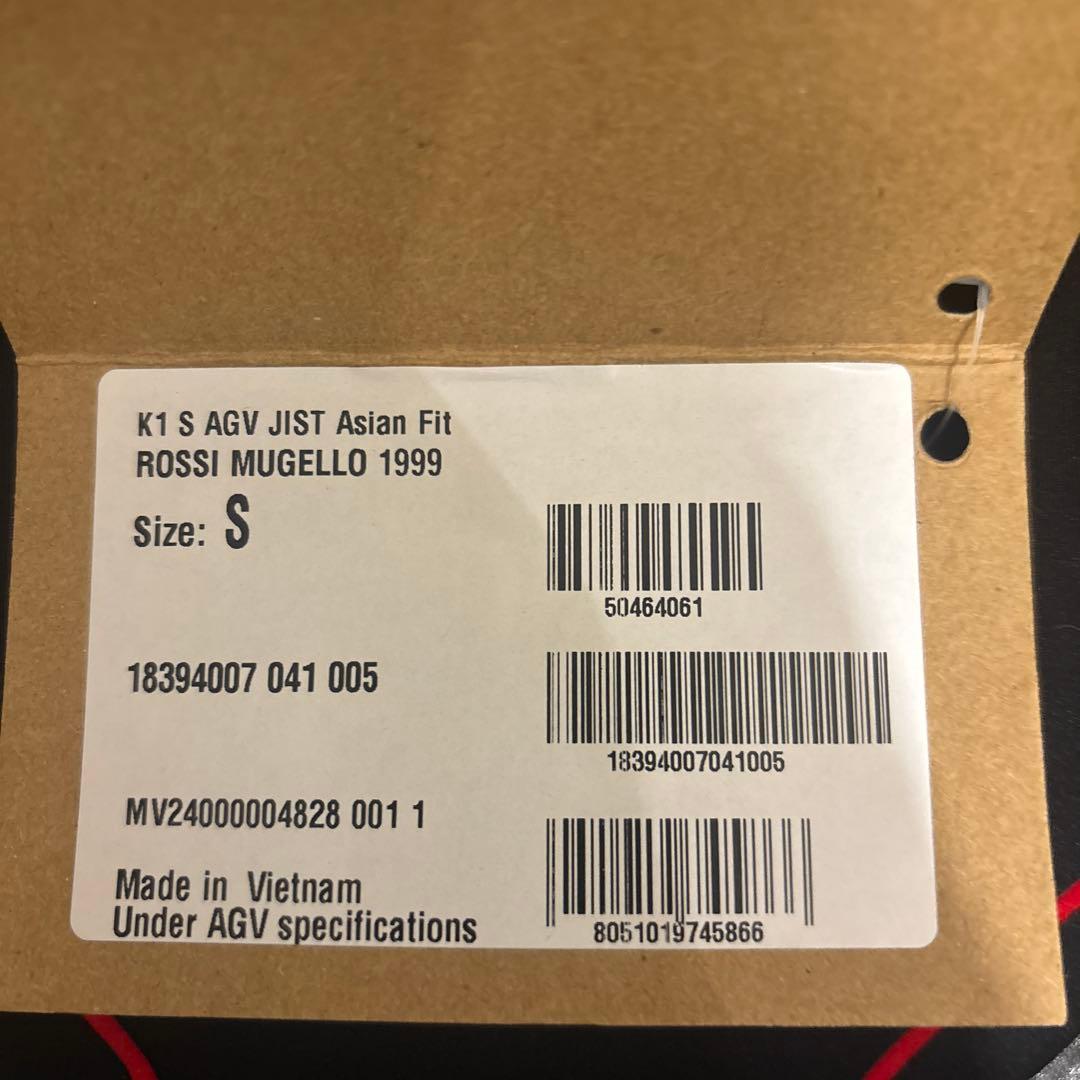 AGV K1S ROSSI 1999 Sサイズ アジアンフィットモデル