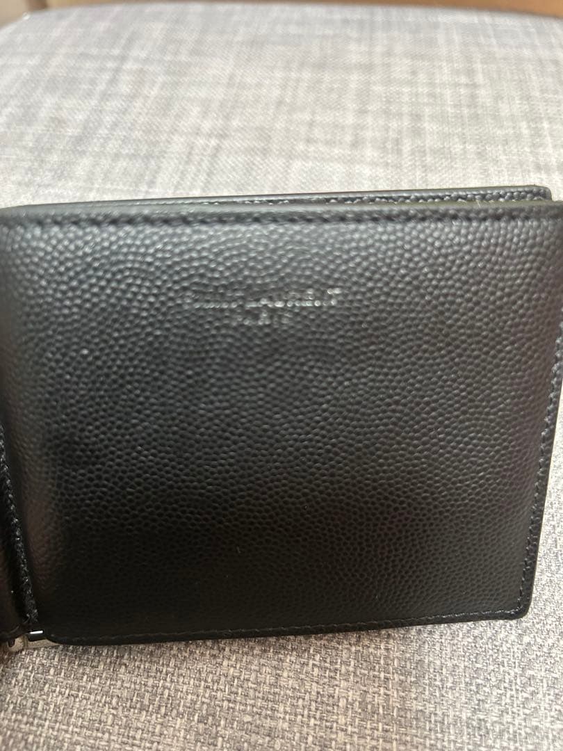 サンローラン　レザー製マネークリップ 黒 4