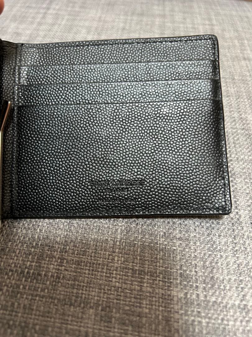 サンローラン　レザー製マネークリップ 黒 4