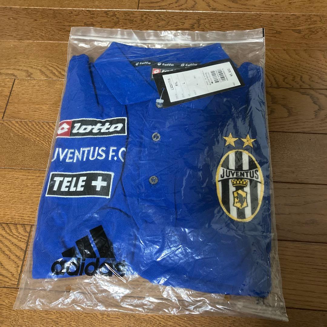 新品！タグ付け！ユベントス　00-01 ポロシャツ　支給品　ユニフォーム　ブルー