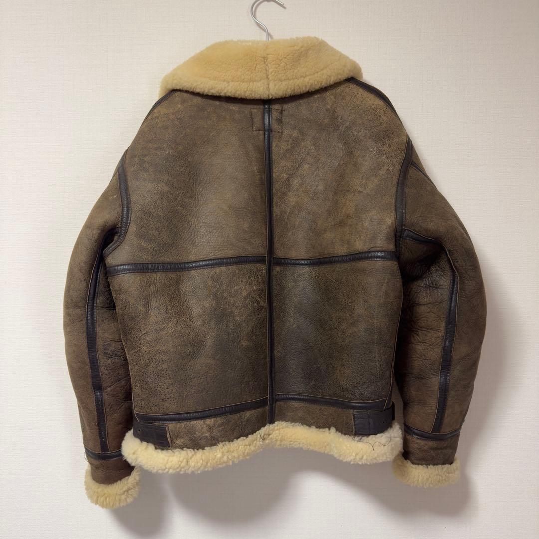 【希少】 80’s〜AVIREX B-3 ムートンジャケット 胸タグ ラムレザー
