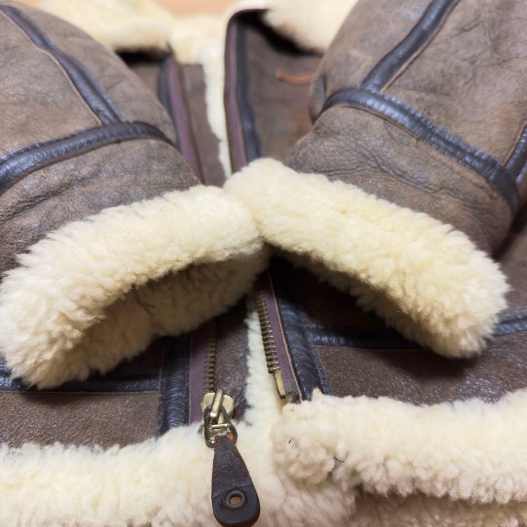 【希少】 80’s〜AVIREX B-3 ムートンジャケット 胸タグ ラムレザー