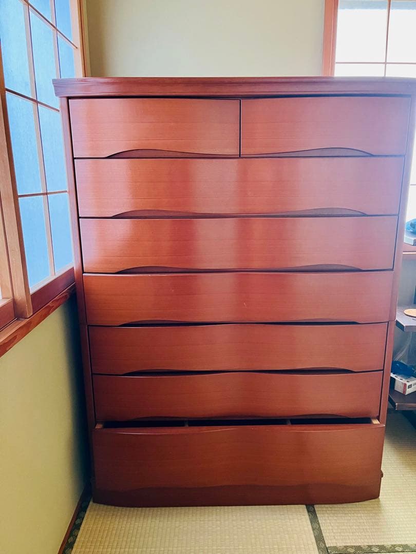 【中古美品・最終値下げ】府中桐製婚礼家具/7段/たのめる便/送料込み匿名配送