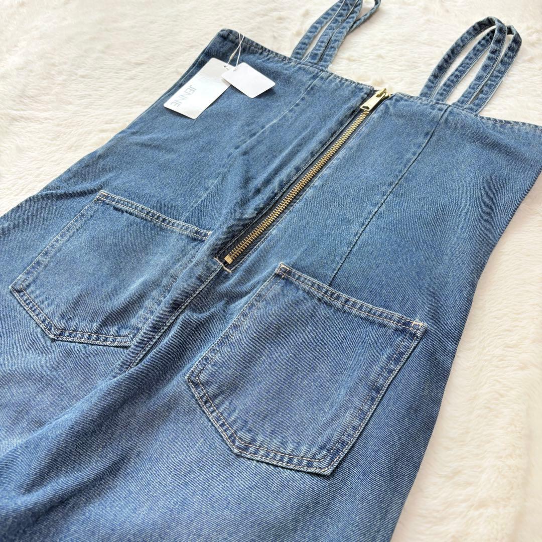 未使用タグ＊JENNE リラックスデニムサロペット　M