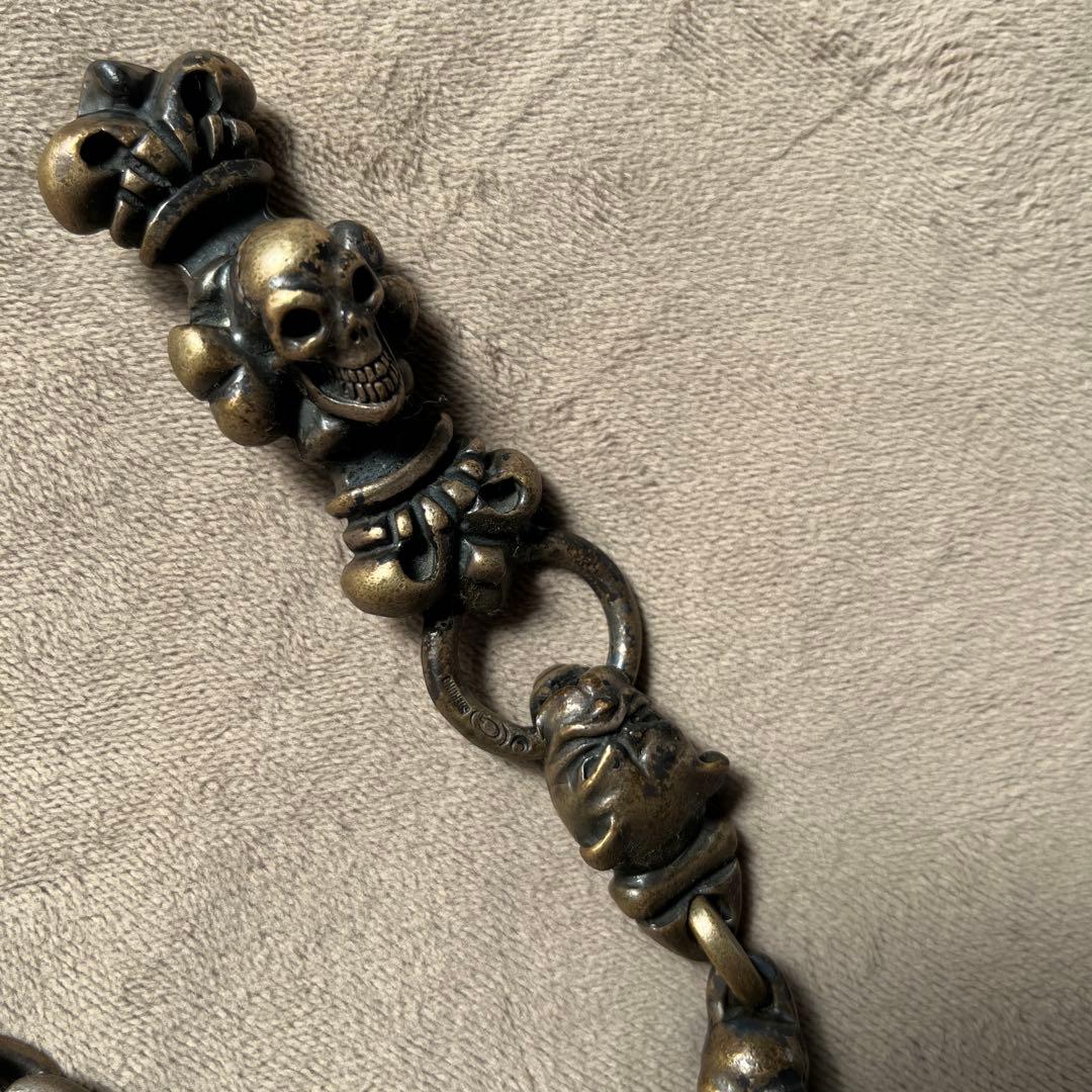 生前初期ガボール スカルオン4ハートキーパースカルヌードルウォレットチェーン