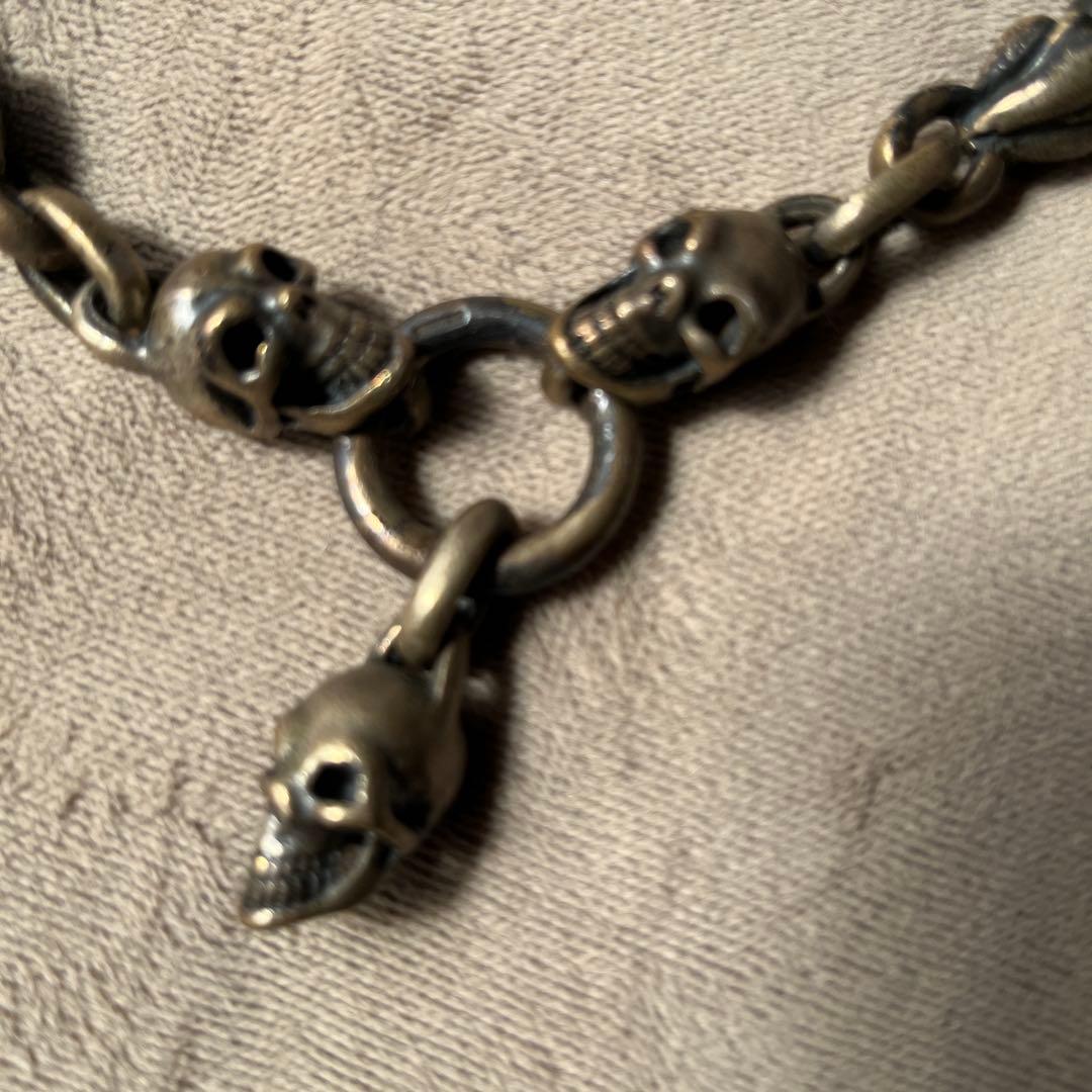 生前初期ガボール スカルオン4ハートキーパースカルヌードルウォレットチェーン