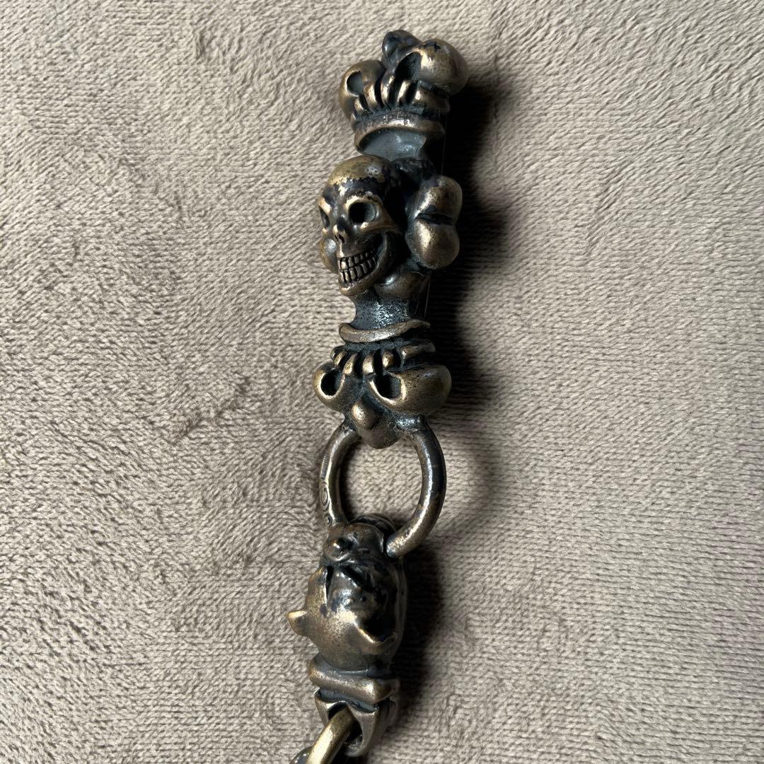 生前初期ガボール スカルオン4ハートキーパースカルヌードルウォレットチェーン