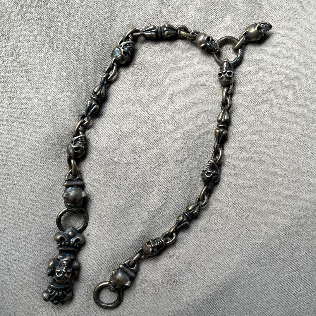 生前初期ガボール スカルオン4ハートキーパースカルヌードルウォレットチェーン