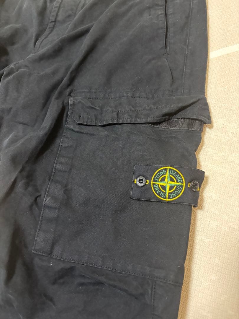 【美品】ストーンアイランド カーゴパンツ38 ブラック stone 