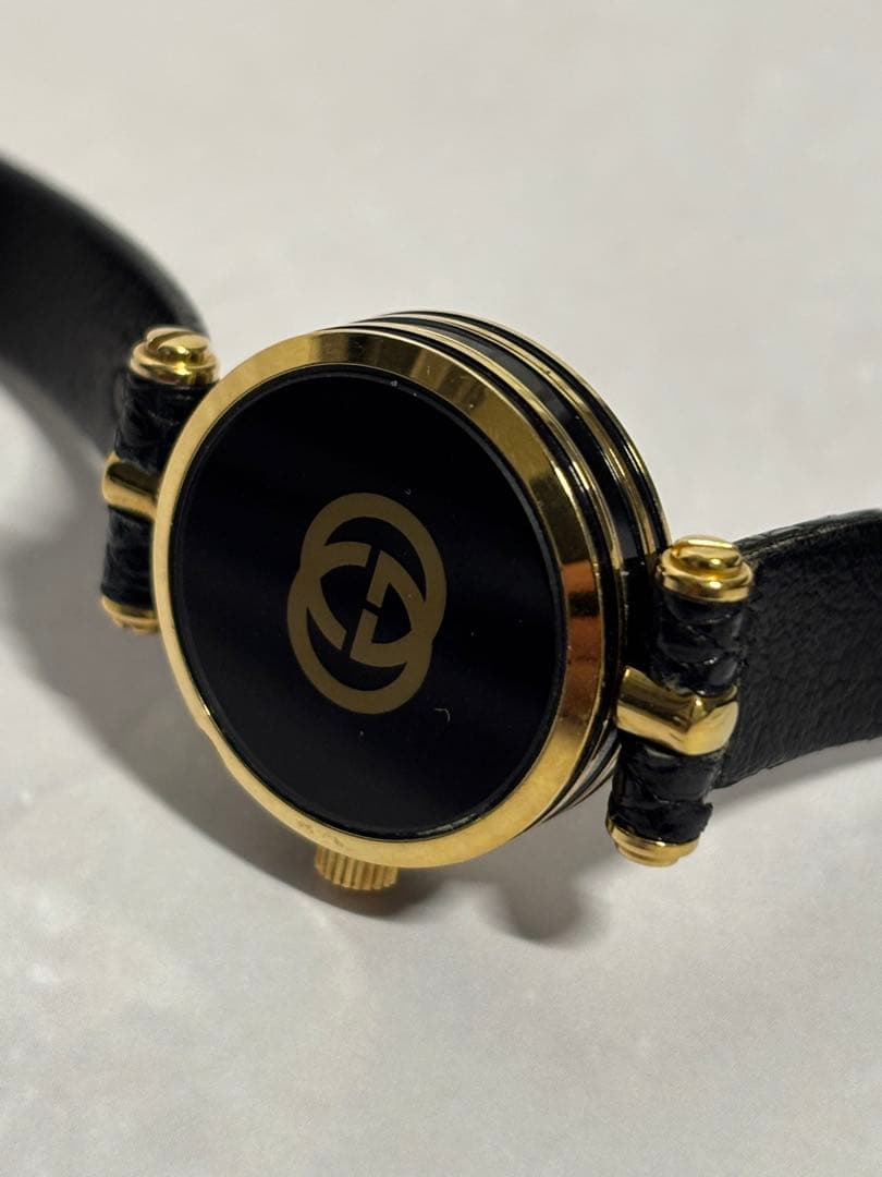 【稼働】GUCCI アナログ腕時計 黒金