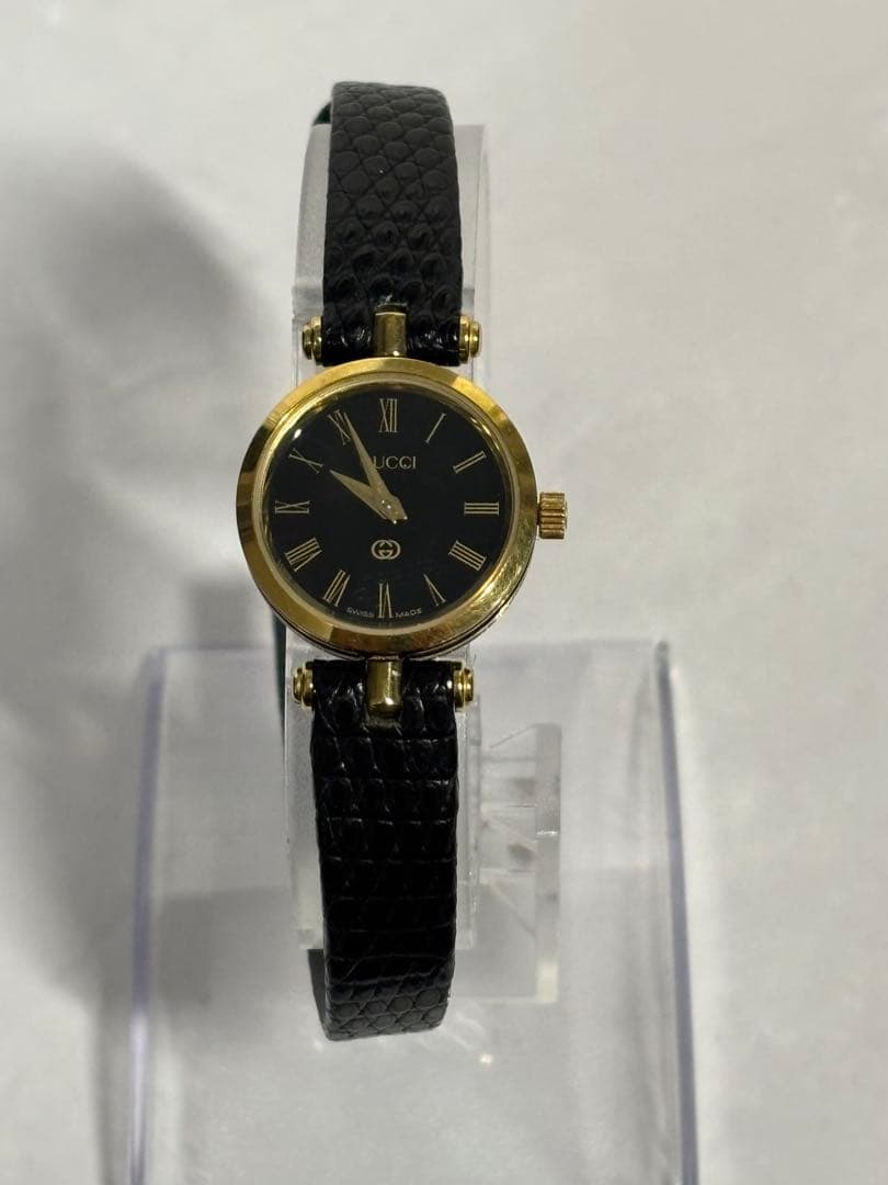【稼働】GUCCI アナログ腕時計 黒金