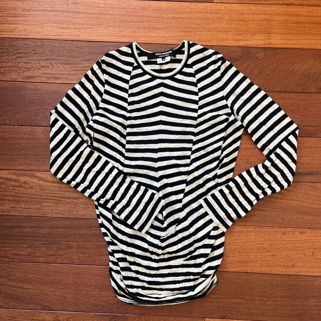 JUNYA WATANABE ストライプ 長袖Tシャツ Mサイズ