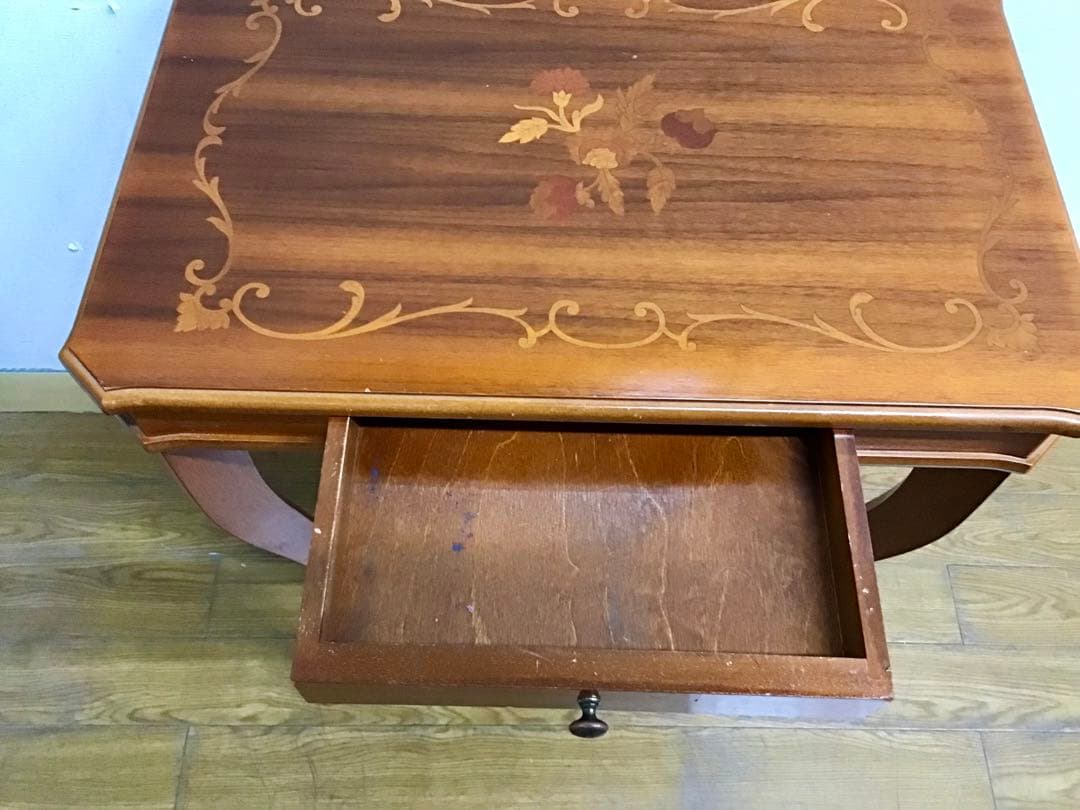 管290☆イタリア製☆象嵌細工☆コンソールテーブル☆サイドテーブル