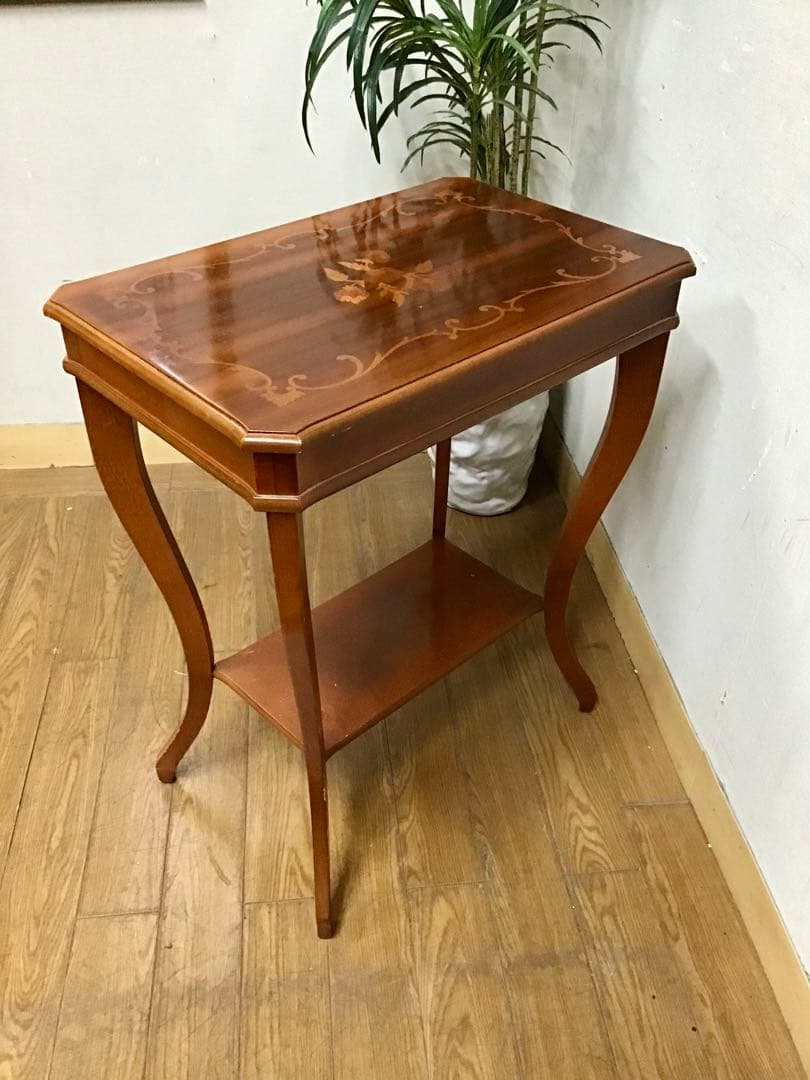 管290☆イタリア製☆象嵌細工☆コンソールテーブル☆サイドテーブル