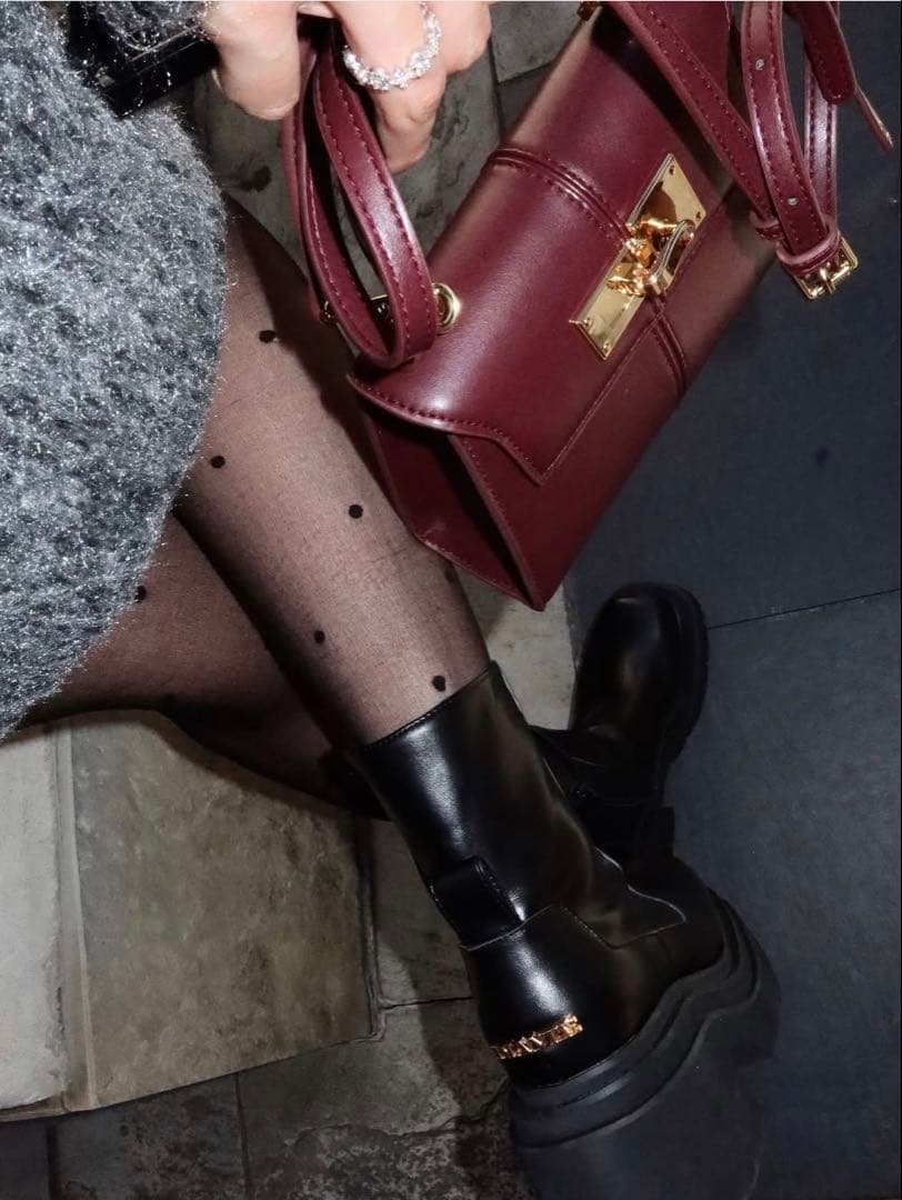 あいさんJW PEI ボルドーバッグ