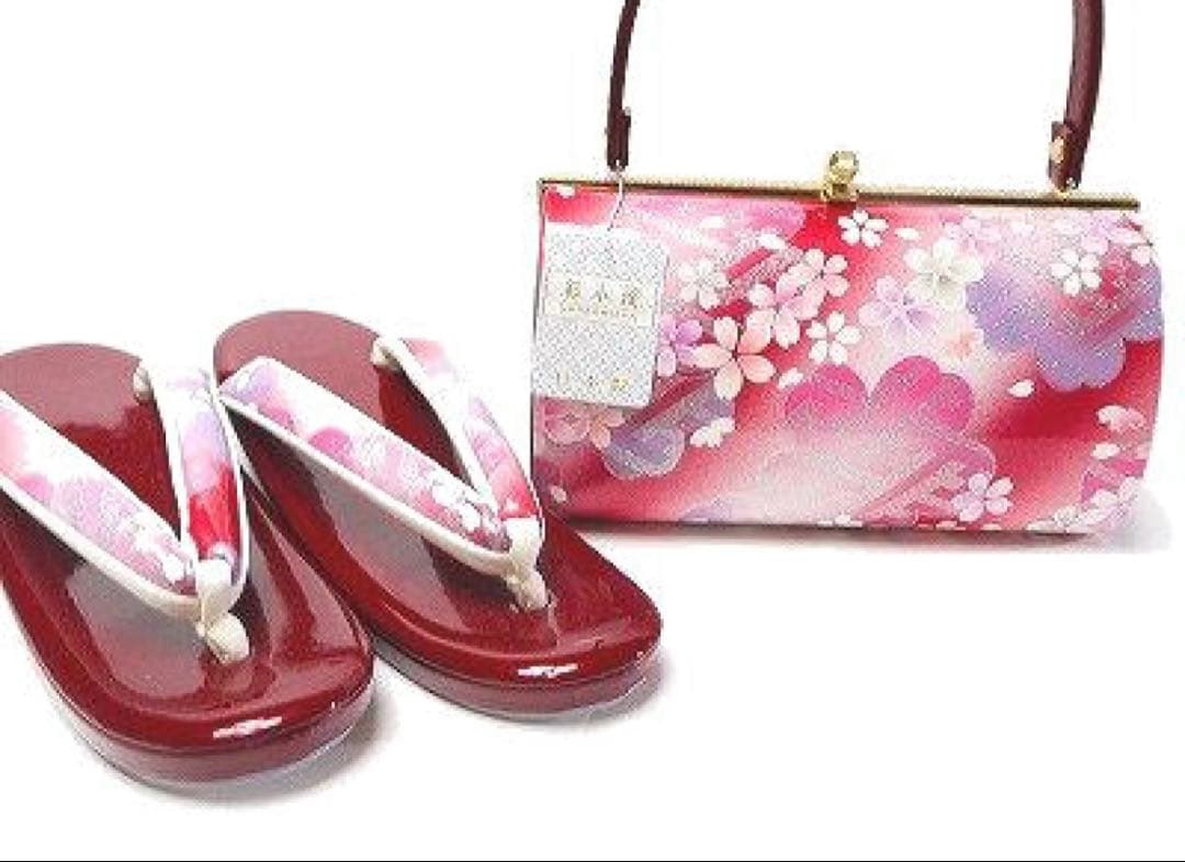 草履バッグセット 問屋廃業品 ゾウリバッグ 東京浅草「彩小径」ブランド L寸