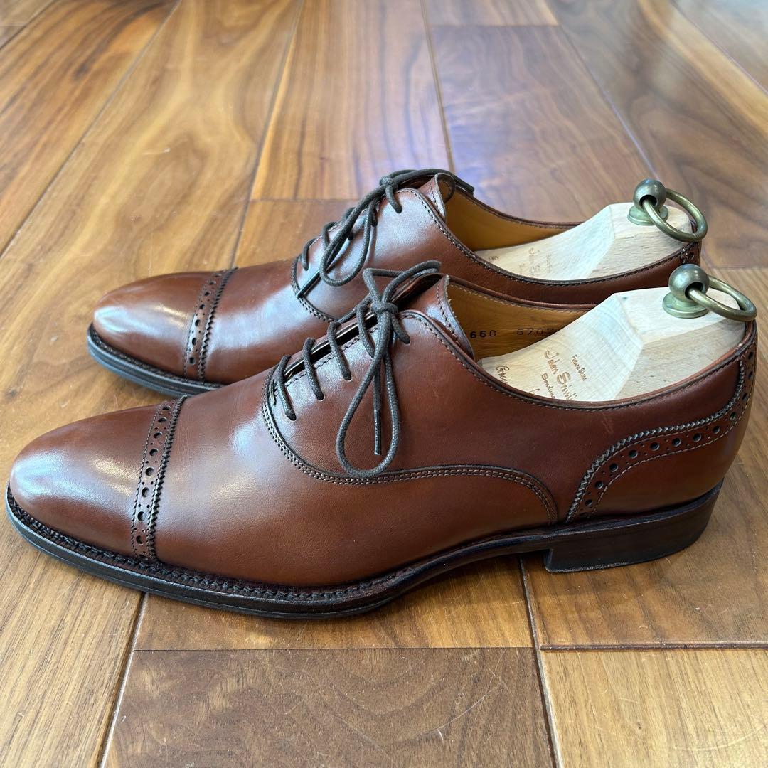 ジャランスリワヤ グリーンレーベル サイズ41 26.5cm ブラウンレザー