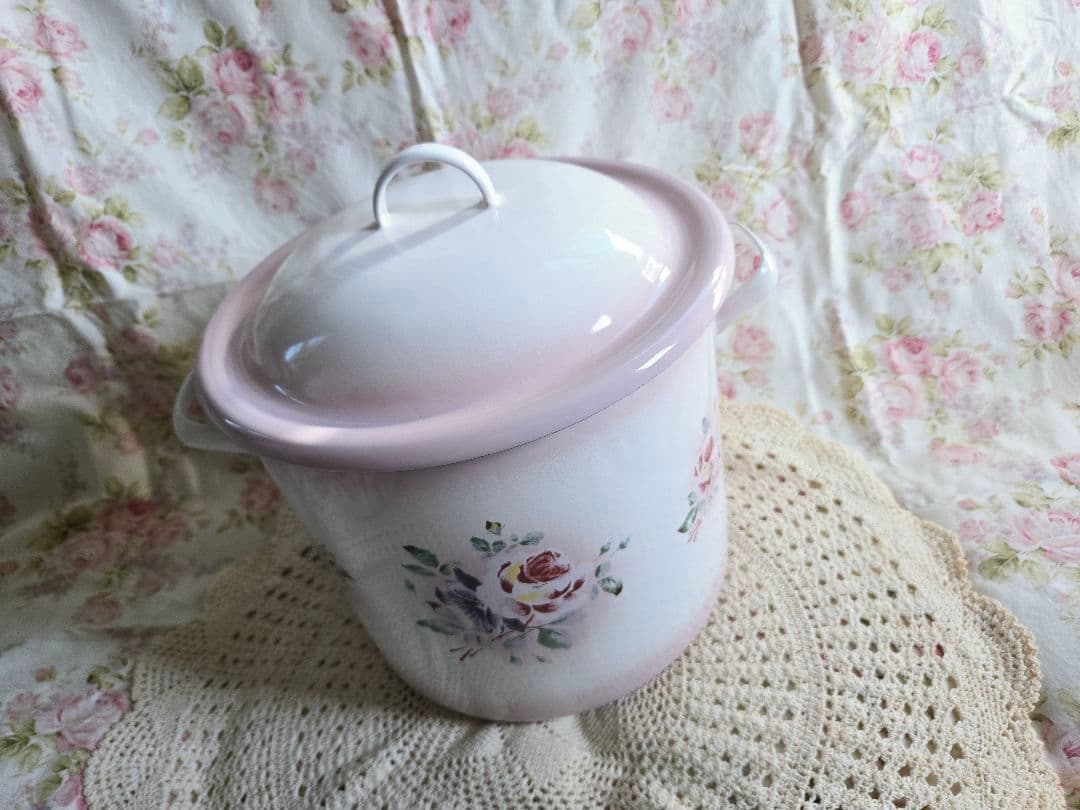 ☆美品☆イマン☆プリンセスローズ　ピンク　ライス缶