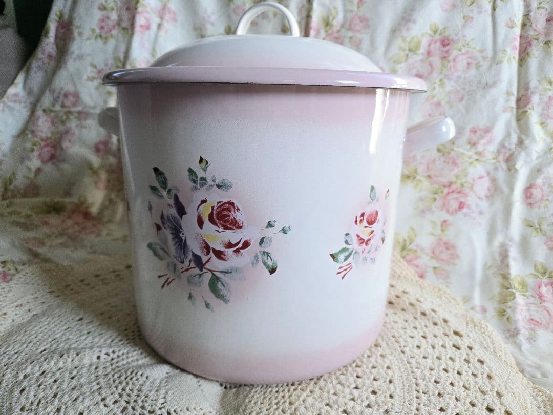 ☆美品☆イマン☆プリンセスローズ　ピンク　ライス缶