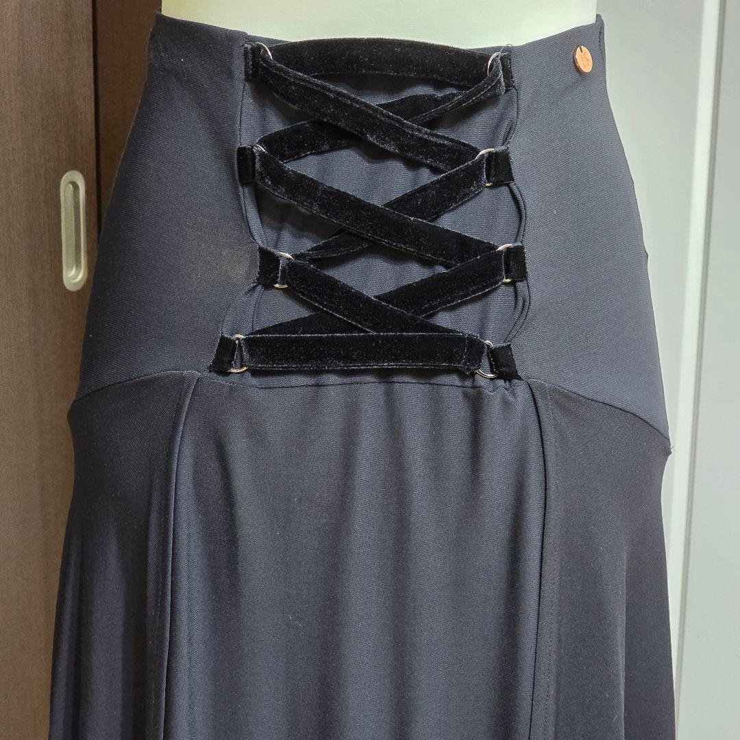 ESPEN SALBERGエスパン社交 ダンススカート Sベルベット紐デザイン