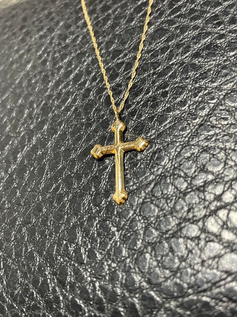 K18 ゴールド 十字架 ネックレス