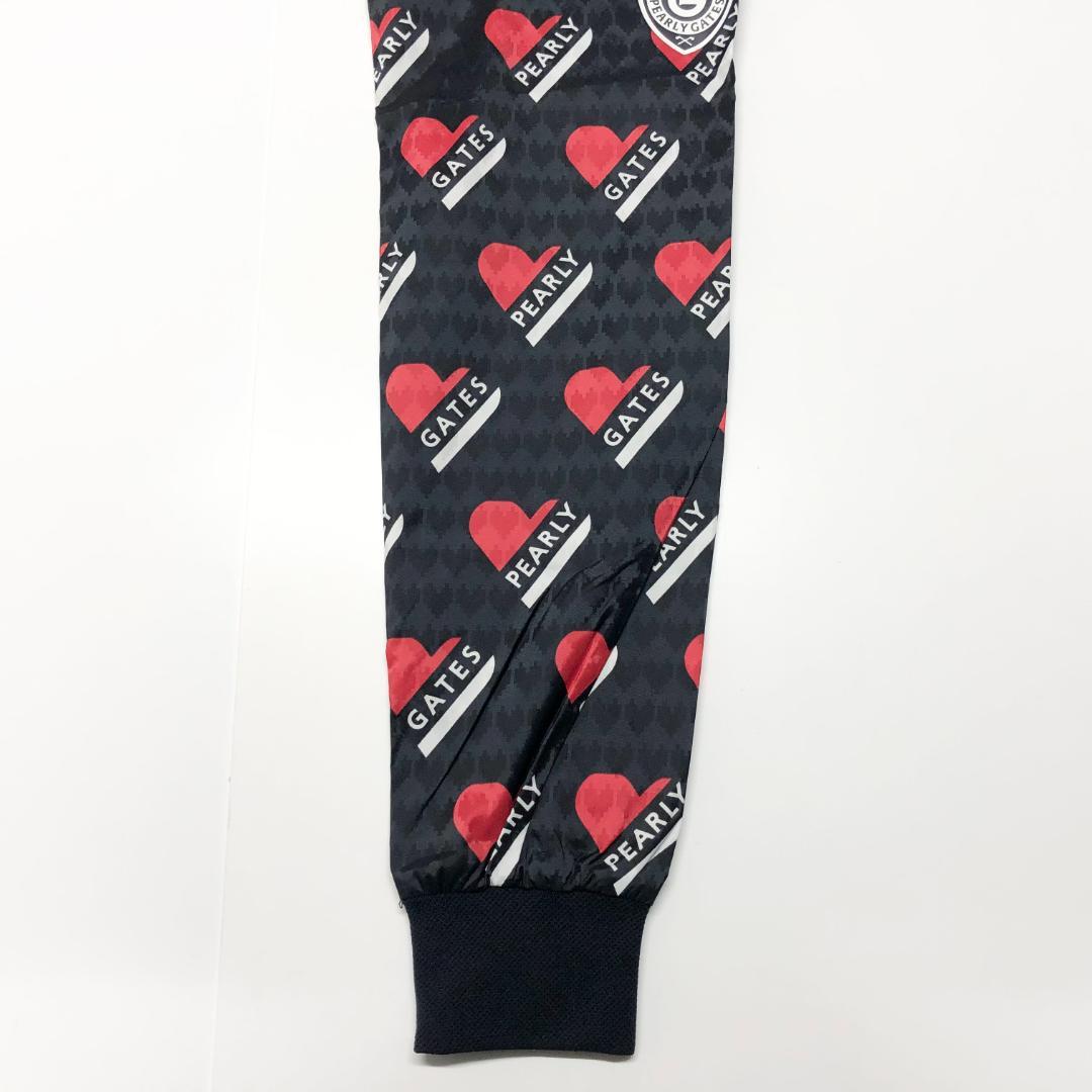 ○★新品未使用　PEARLY GATES　ハートロゴ柄　ジャケット　2　ブラック