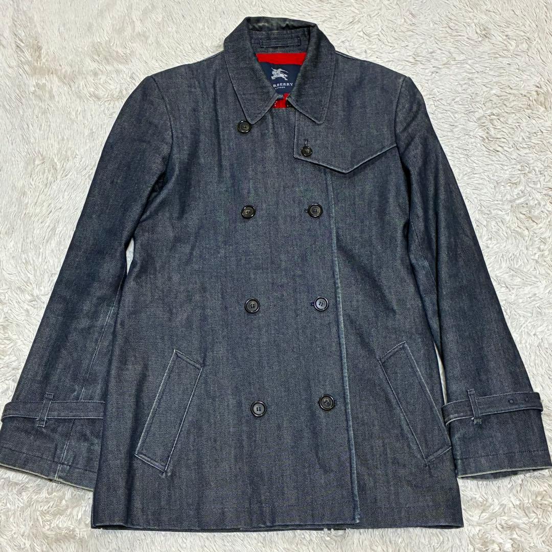 BURBERRY バーバリー デニム コート ノバチェック Aライン
