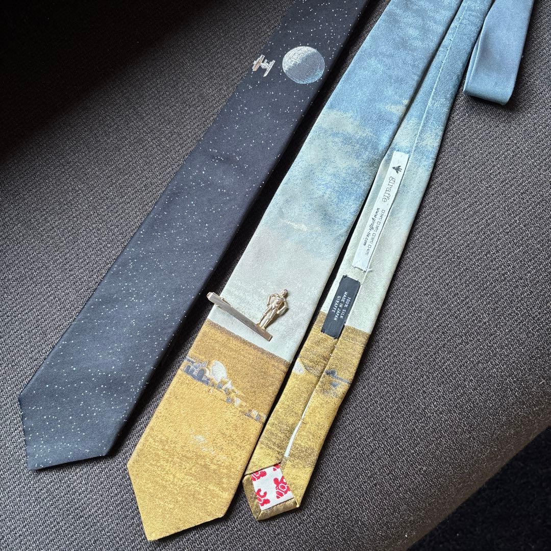 希少　giraffe ジラフ　ネクタイ スターウォーズ　限定品　シルク100%