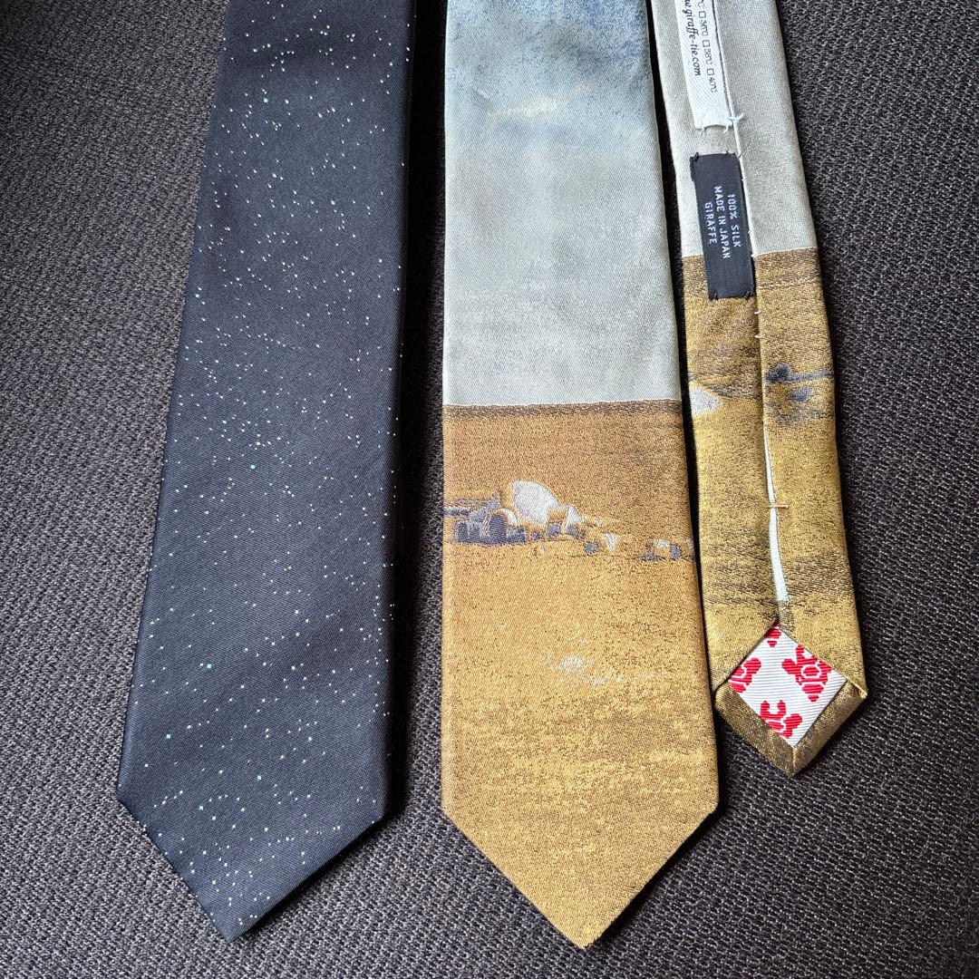 希少　giraffe ジラフ　ネクタイ スターウォーズ　限定品　シルク100%