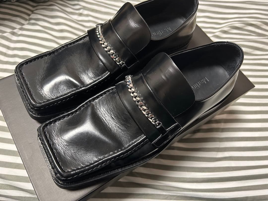 靴 Martine Rose SQUARE TOE LOAFER BLACK