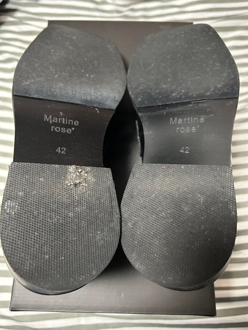 靴 Martine Rose SQUARE TOE LOAFER BLACK