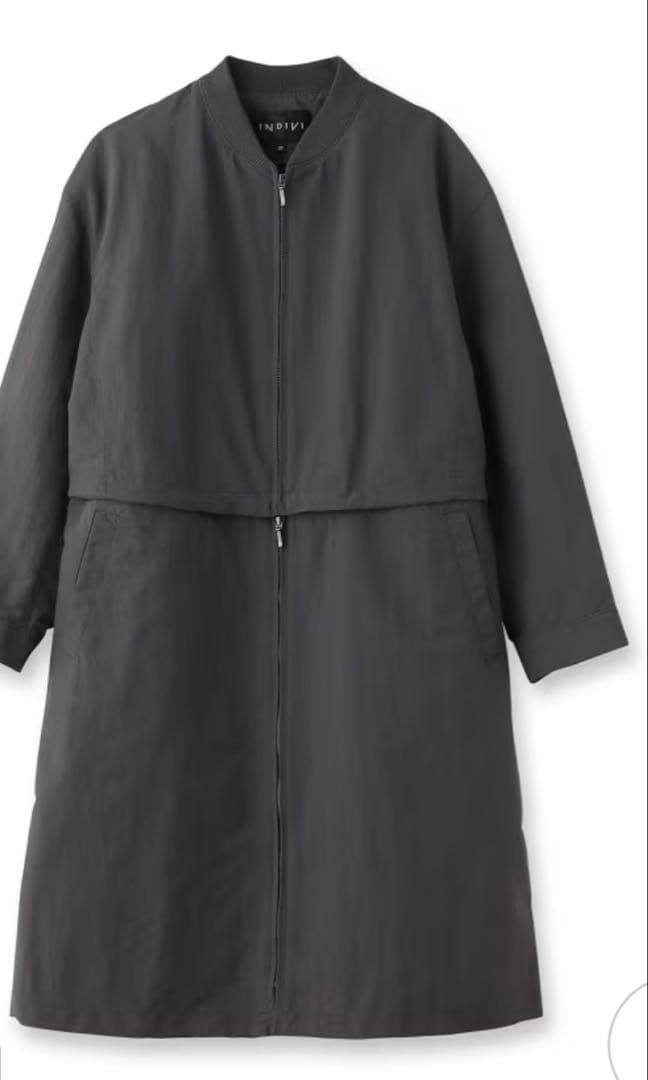 インディヴィ 【撥水／UVケア／2WAY】ショート＆ロング ブルゾンコート