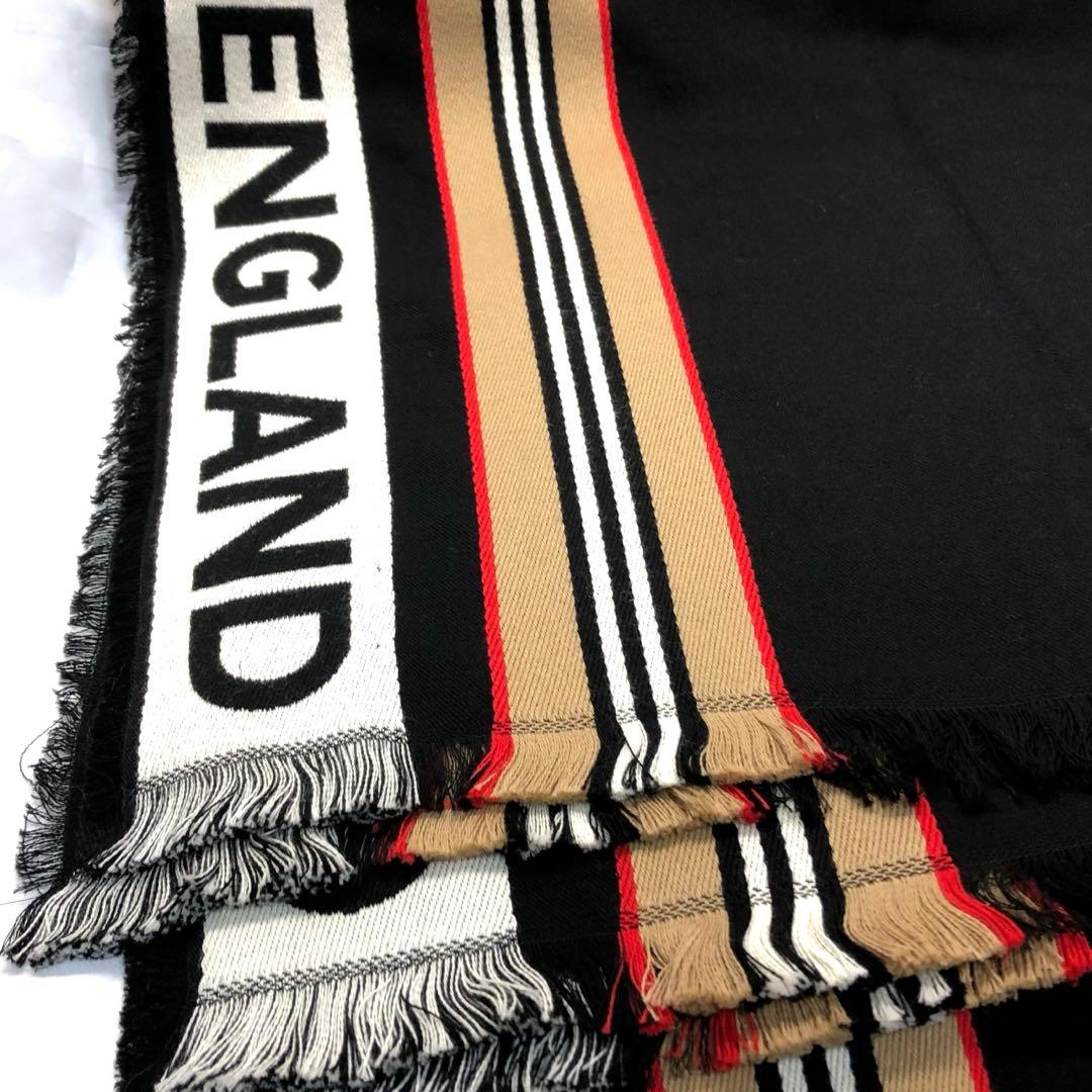 mimi ✨　BURBERRY アイコンストライプ ＆ロゴ　マフラー