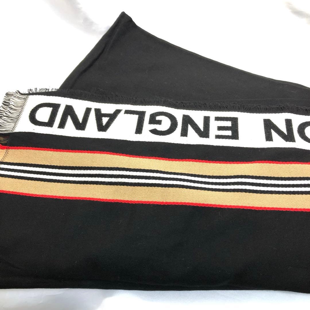 mimi ✨　BURBERRY アイコンストライプ ＆ロゴ　マフラー