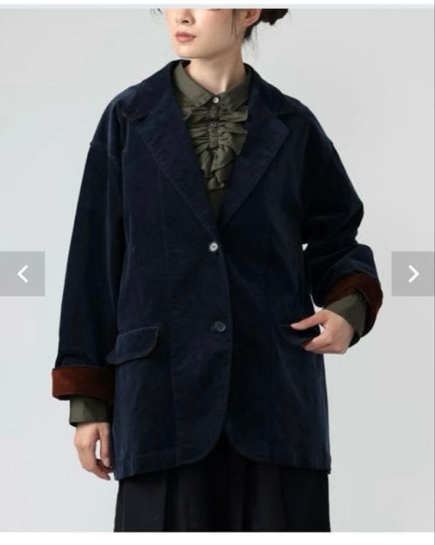 バスコ basco クラリス　細コーデュロイ素材のオーバーサイズジャケット