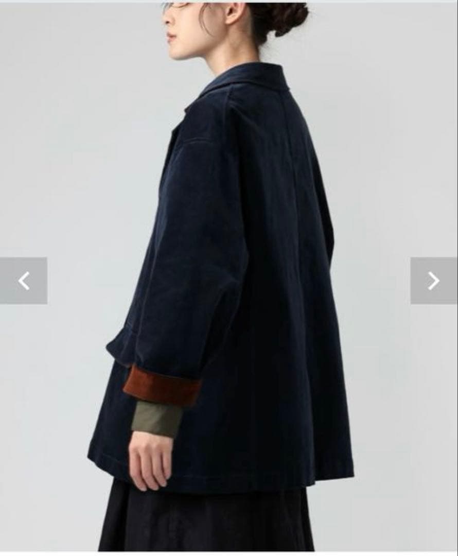 バスコ basco クラリス　細コーデュロイ素材のオーバーサイズジャケット