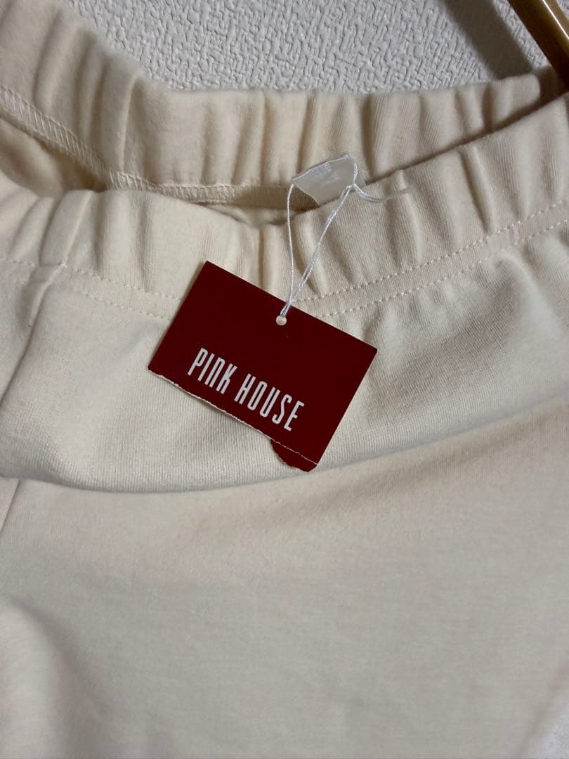 新品未使用　PINK HOUSE フリル裾クリームパンツ Ｌ