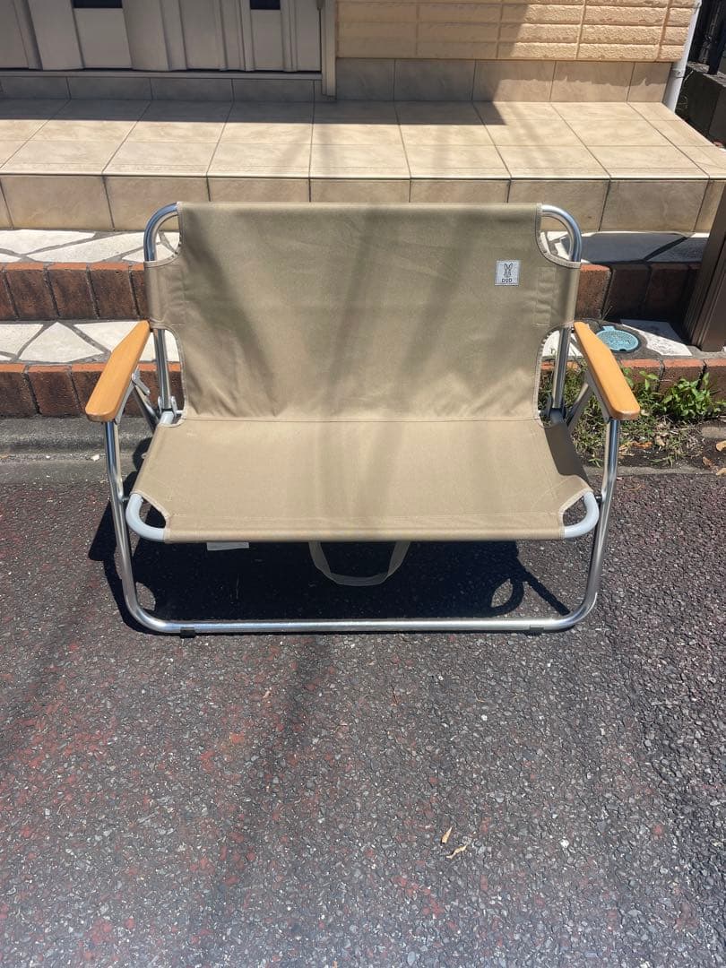 DoDグッドラックソファ CS2-500-TN 2人掛け折りたたみチェア