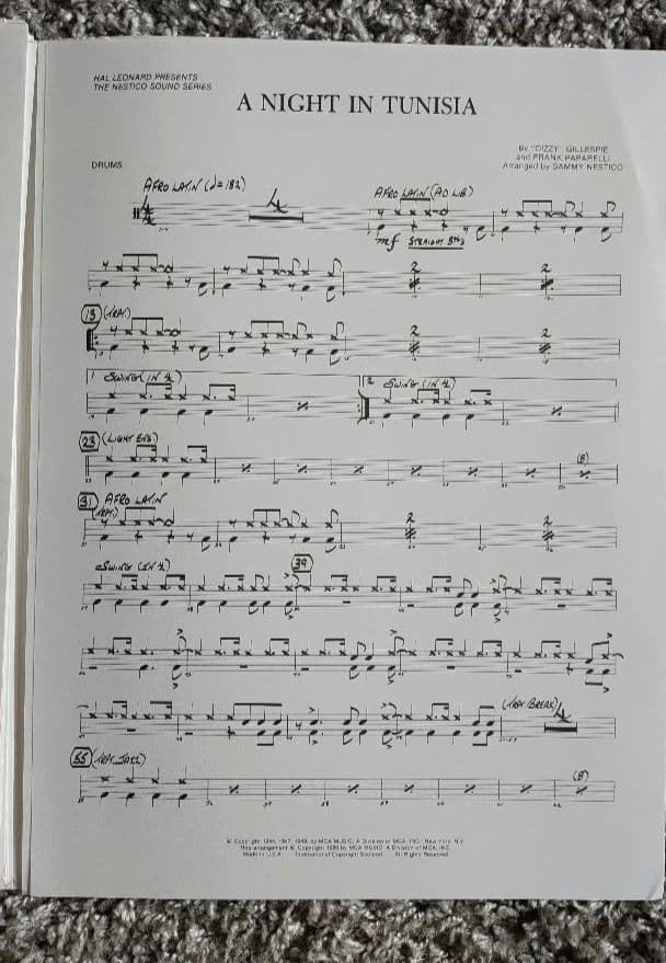 アート・デザイン・音楽 A Night in Tunisia -Nestico Sound Series