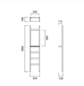 〈たのめる便・現状渡し〉IDEE イデー LADDER ラダー ミラー