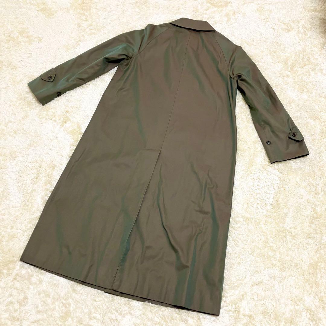 バーバリーズ ステンカラーコート ロング ノバチェック 玉虫色 白タグ