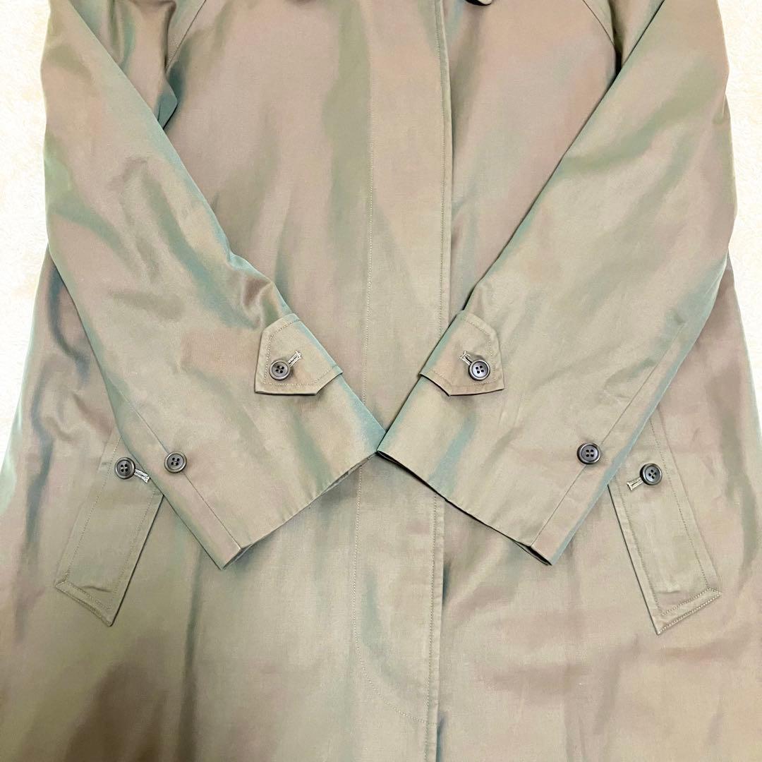 バーバリーズ ステンカラーコート ロング ノバチェック 玉虫色 白タグ