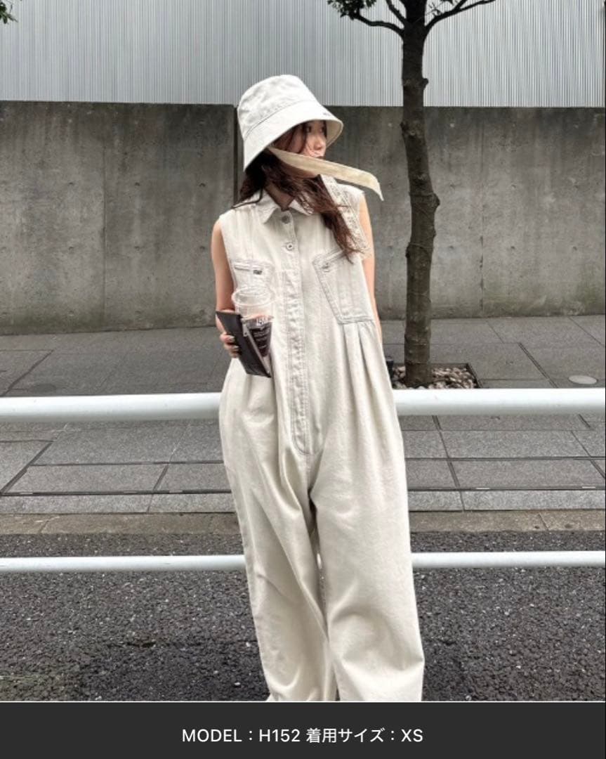 サロペット・オーバーオール・オールインワン AMERI MEDI GRUNGE DENIM WIDE ROMPERS xs