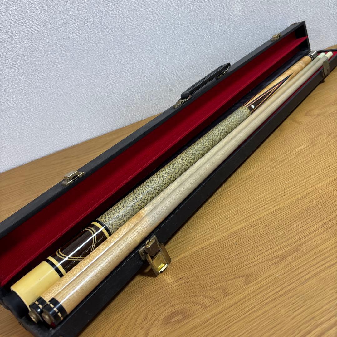 ビリヤード　キュー　ハードケース付　３本